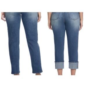 Frye Crop Cuffed Denim Blue Jeans Women's Size 10/30 High Rise Amari Wash